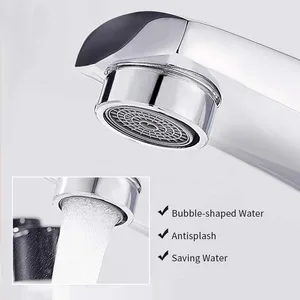 Chrome Single-Lever Basin Mixer with Curved Lever – photo 3