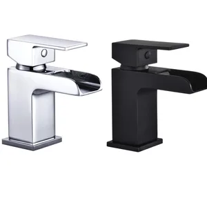 Matte Black Square Waterfall Basin Mixer – photo 4