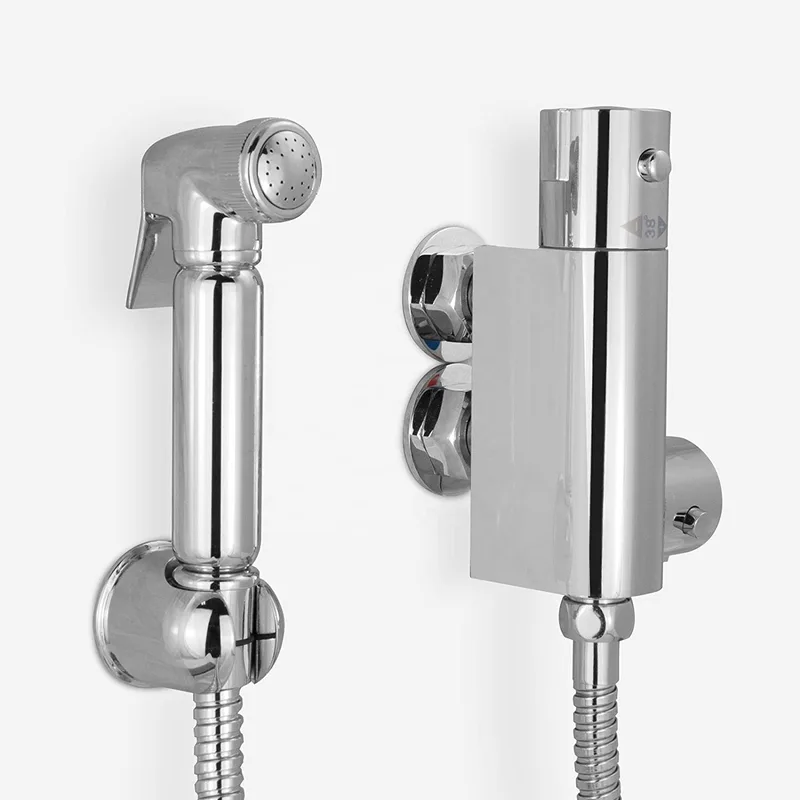 Chrome Bidet Spray Kit with Round Wall Mixer Valve – photo 4