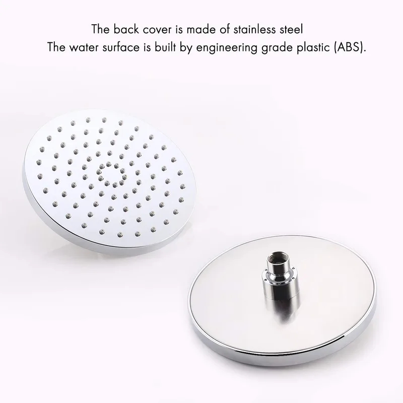 Round Rainfall Shower Head with Straight Wall Arm – photo 2