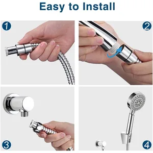 5-Setting Handheld Shower Head Set with Hose and Bracket – photo 4