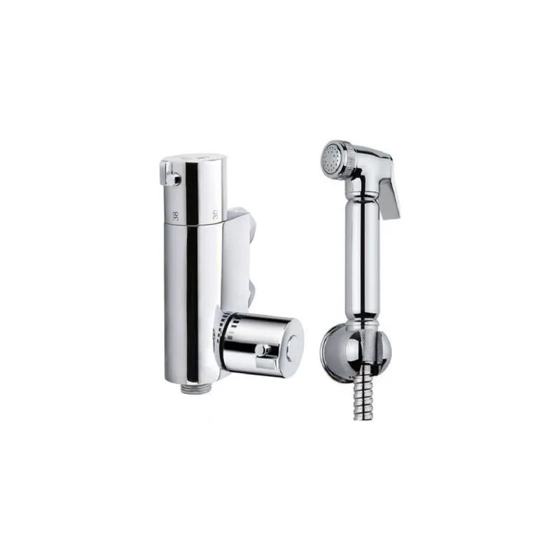 Chrome Bidet Shower (Shattaf) Kit with Square Wall Mixer Valve – photo 4