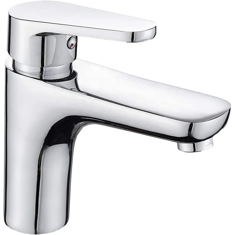 Chrome Single-Lever Basin Mixer with Rounded Body