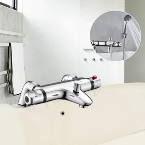 Chrome Thermostatic Bath Shower Mixer with Hand Shower Outlet – photo 5