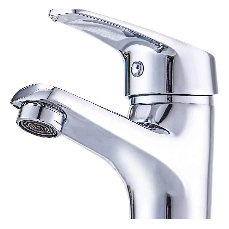 Chrome Single-Lever Basin Mixer with Curved Lever – photo 2