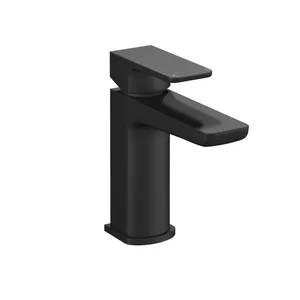 Matte Black Angular Single-Lever Basin Mixer