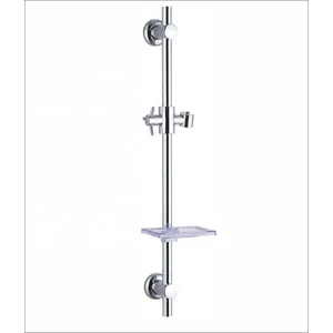 Chrome Shower Slide Bar with Soap Dish – photo 2