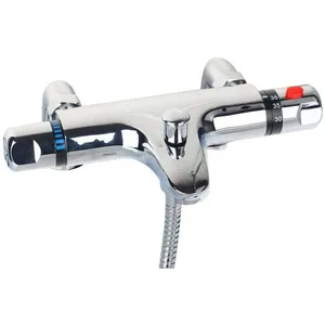 Chrome Thermostatic Bath Shower Mixer with Hand Shower Outlet