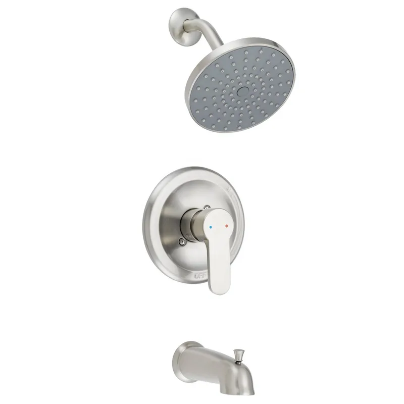Matte Black Concealed Shower with Round Rain Head and Bath Spout – photo 3