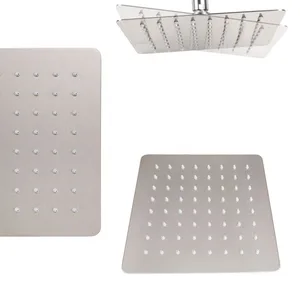 Chrome Exposed Bar Shower with Square Rain Head – Slim Square Riser – photo 4