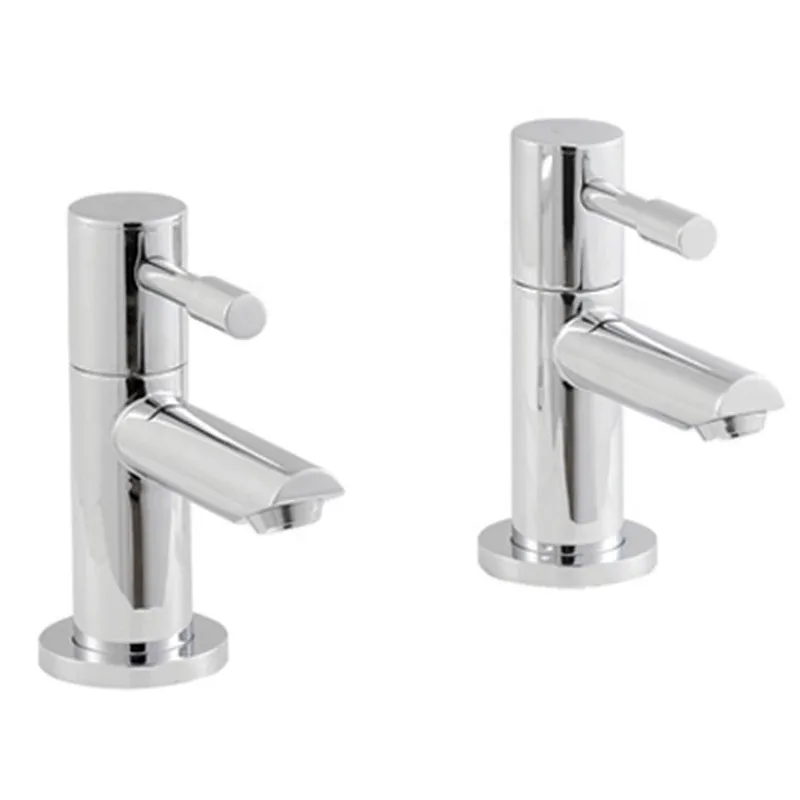 Chrome Waterfall Basin Pillar Taps with Lever Handles (Pair) – photo 5