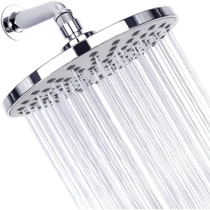 Round Rainfall Shower Head with Wall Arm