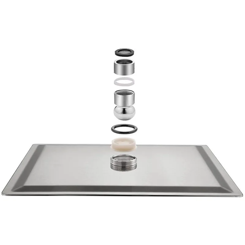 10-Inch Ultra-Slim Square Rainfall Shower Head – photo 5
