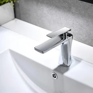 White and Rose Gold Single-Lever Basin Mixer – photo 2