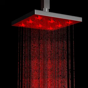 LED Shower Column with Square Rain Head and Hand Shower – photo 6