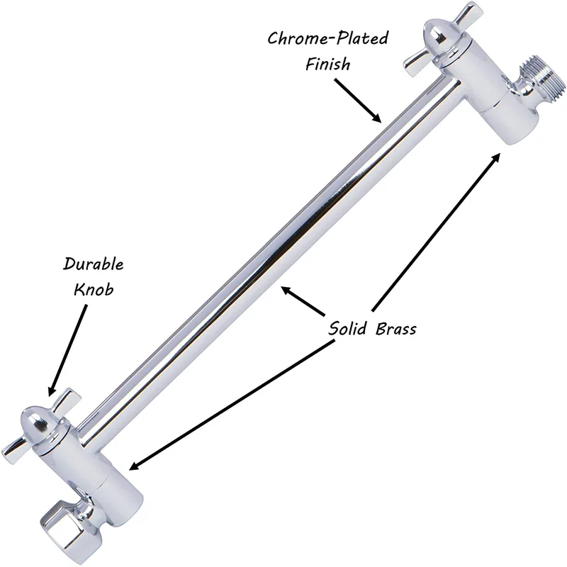 Adjustable Shower Arm Extension with Round Shower Head – photo 3