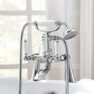Traditional Bath Shower Mixer with Telephone Hand Shower