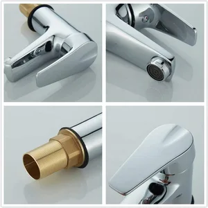 Chrome Single-Lever Basin Mixer with Curved Lever