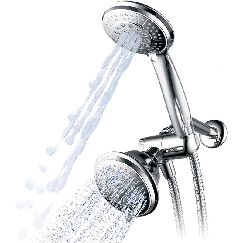 Dual Shower Head Combo with Handheld and 5 Spray Modes – photo 2