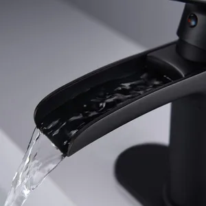 Matte Black Waterfall Basin Mixer