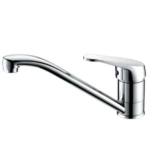 Chrome Single-Lever Kitchen Mixer with Low Swivel Spout – photo 2