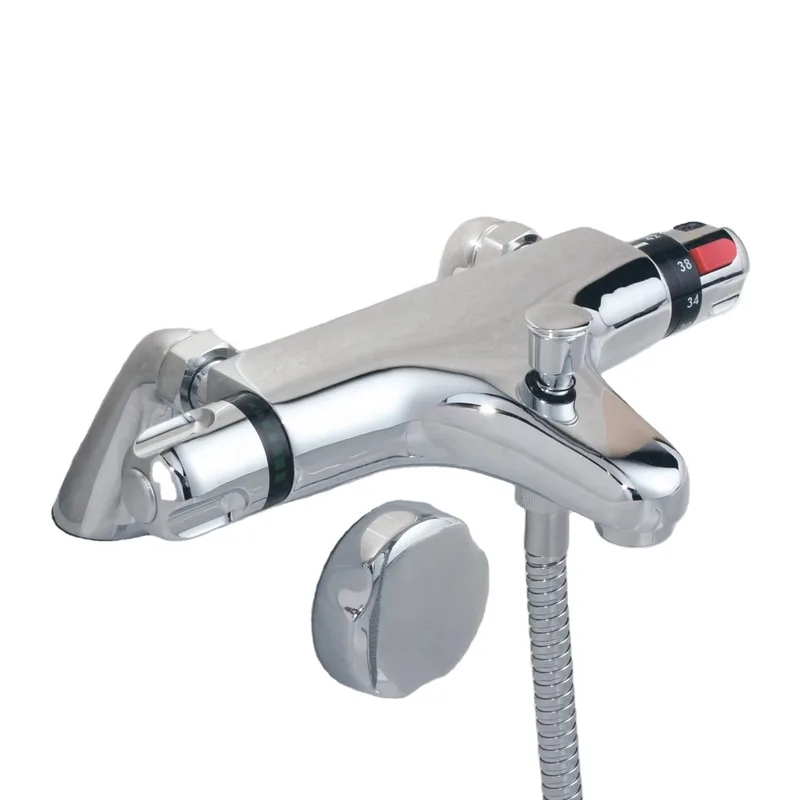 Chrome Thermostatic Bath Shower Mixer with Hand Shower Outlet – photo 2