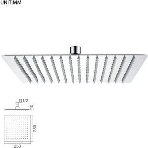 Square Rain Shower Kit with Wall Arm, Hand Shower and Hose – photo 3