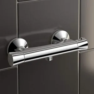 Chrome Exposed Bar Shower Mixer Valve, Wall-Mounted