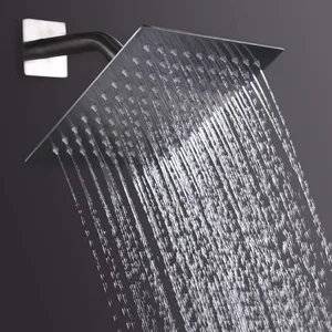 Square Rainfall Shower Head with Silicone Nozzles – photo 2