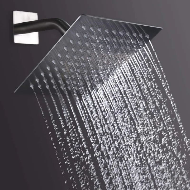 Square Rainfall Shower Head with Silicone Nozzles – photo 2