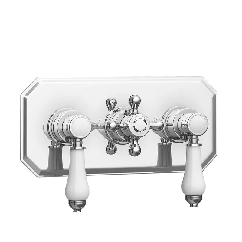 Traditional Chrome Concealed Shower with Round Rain Head and Hand Shower – photo 4