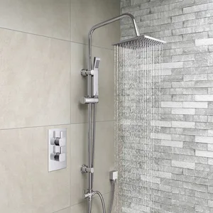 Exposed Shower Column with Square Rain Head and Hand Shower – photo 2