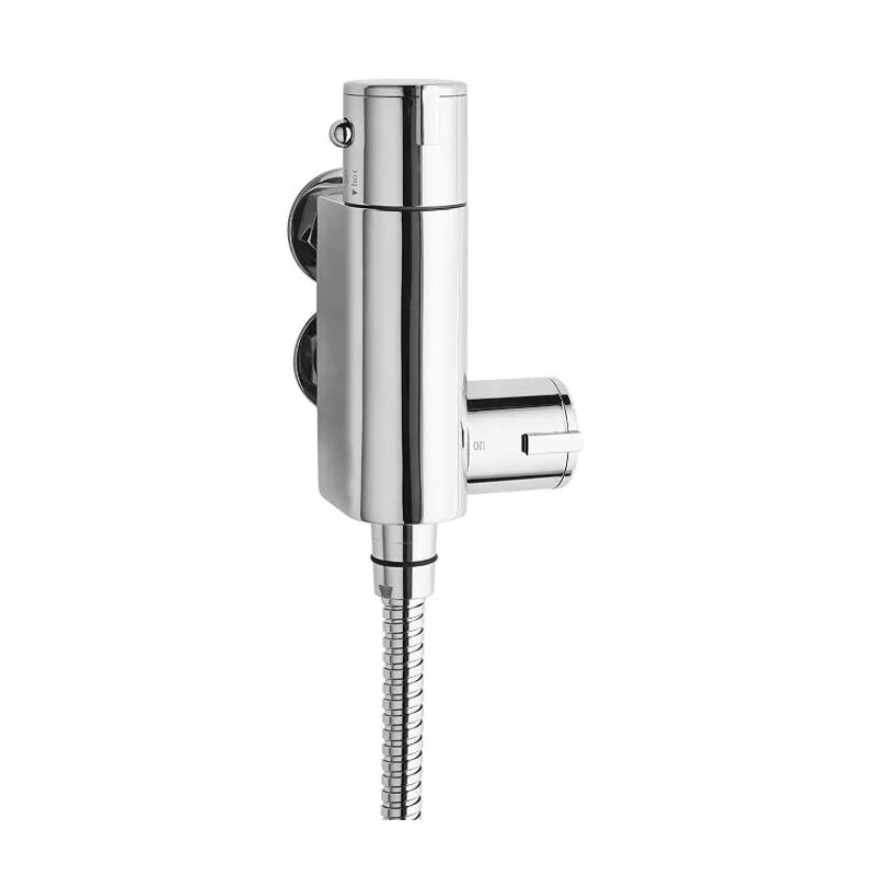 Chrome Round Exposed Bar Shower Mixer Valve