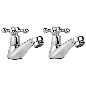 Chrome Cross-Handle Basin Pillar Tap – photo 4